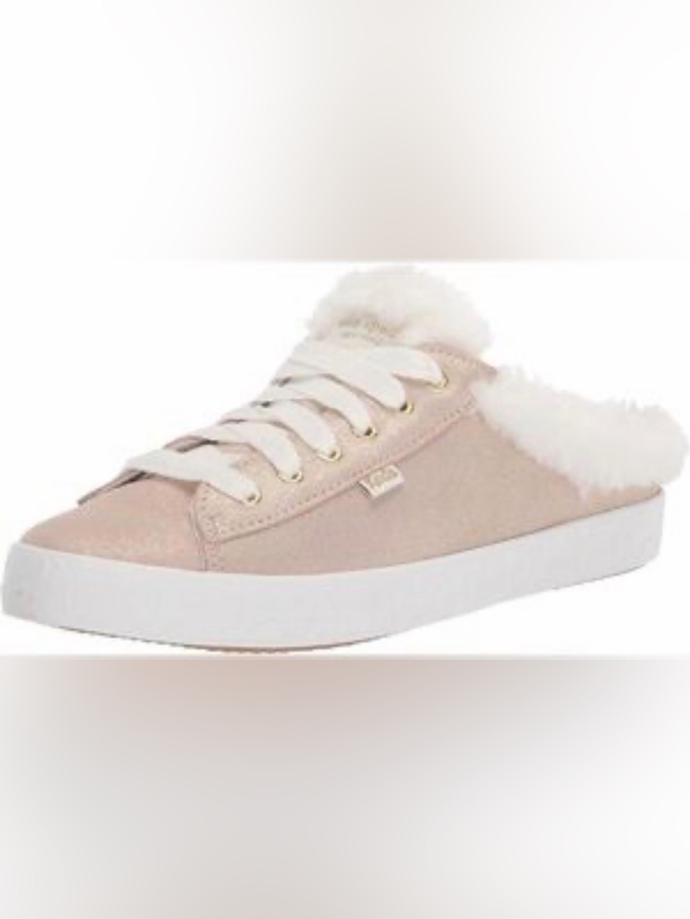 Keds x Kate Spade Glittery Rose Gold Lined Slides. Size 8.5 GUC